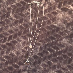 Silver layered necklace